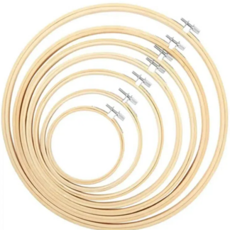 Wholesale Bamboo Circle Cross Stitch Frame Embroidery Hoops Set Adjustable Bamboo Wooden Embroidery