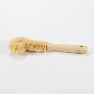 Bottle Brush Bamboo Handle Non-Scratch L-Shape Cleaning Brush Natural Coconut Fiber Brush Head Bottl
