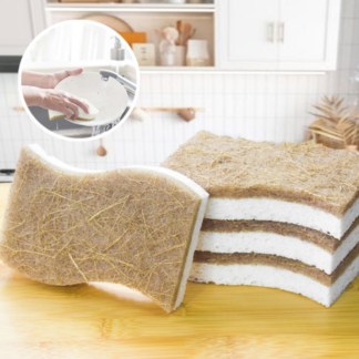 Natural Eco Friendly Cellulose Sisal Wood Biodegradable Kitchen Scrubber Dish Compostable Plant Base